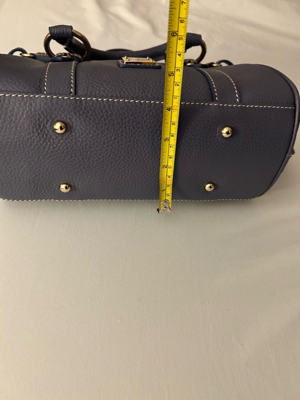 Dooney & Bourke Blue Pebble Leather Satchel - Picture 16 of 16